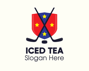 Ice Hockey Team Shield logo design