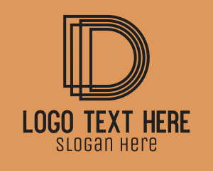Letter - Construction Letter D logo design