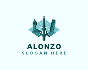 Landmark Travel Destination logo design