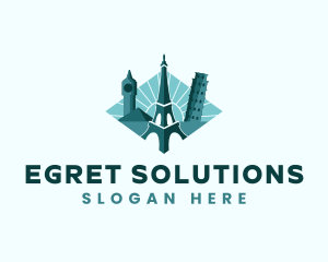 Landmark Travel Destination logo design