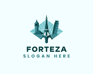 Landmark Travel Destination logo design