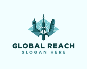 Landmark Travel Destination logo design