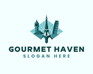 Landmark Travel Destination logo design