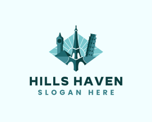 Landmark Travel Destination logo design