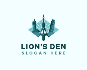 Landmark Travel Destination logo design