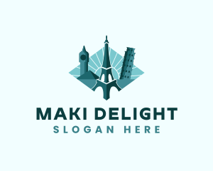 Landmark Travel Destination logo design