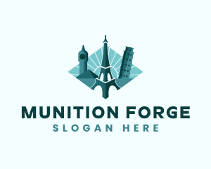 Landmark Travel Destination logo design