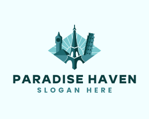 Landmark Travel Destination logo design