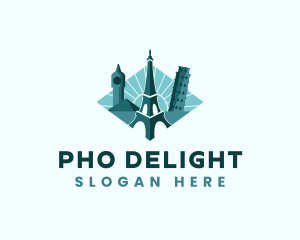 Landmark Travel Destination logo design