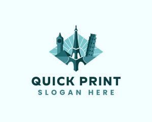 Landmark Travel Destination logo design