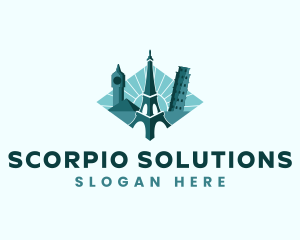 Landmark Travel Destination logo design