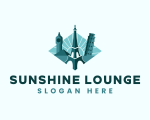 Landmark Travel Destination logo design