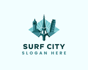 Landmark Travel Destination logo design