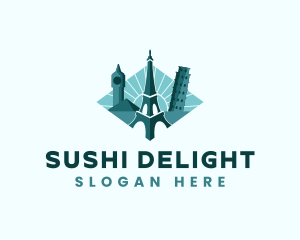 Landmark Travel Destination logo design