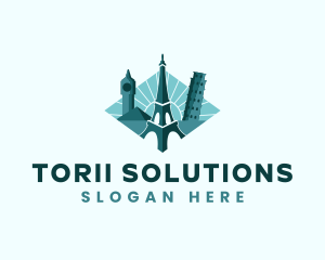 Landmark Travel Destination logo design