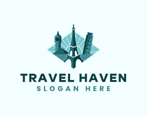 Landmark Travel Destination logo design