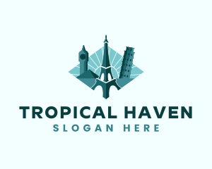 Landmark Travel Destination logo design