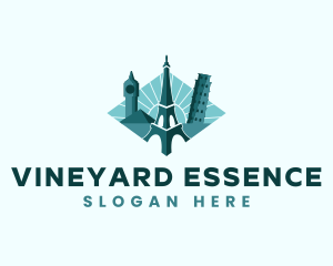 Landmark Travel Destination logo design