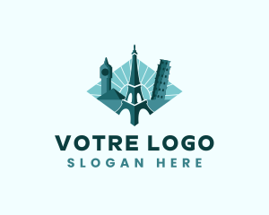 Landmark Travel Destination logo design