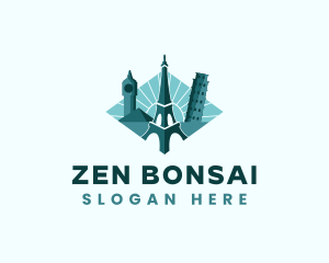 Landmark Travel Destination logo design