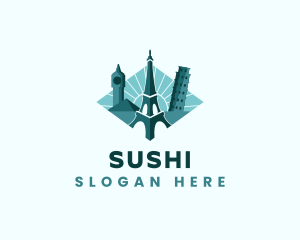 Landmark Travel Destination logo design