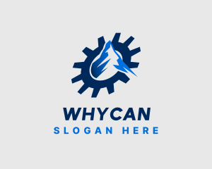 Wheel - Mechanical Cog Mountain logo design