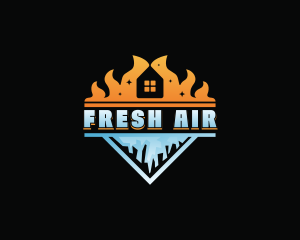 Fire Ice HVAC logo design