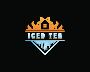 Fire Ice HVAC logo design