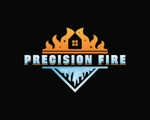 Fire Ice HVAC logo design