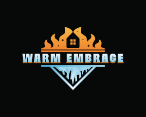 Fire Ice HVAC logo design