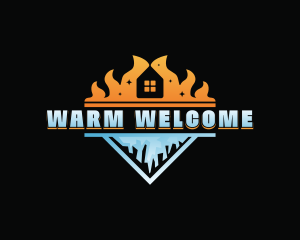 Fire Ice HVAC logo design