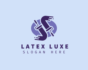 Latex - Paint Roller Home Improvement logo design