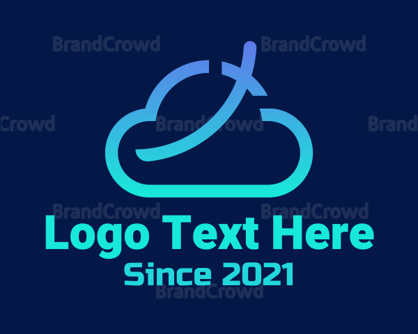 Minimalist Plane Cloud Logo