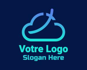 Minimalist Plane Cloud  Logo