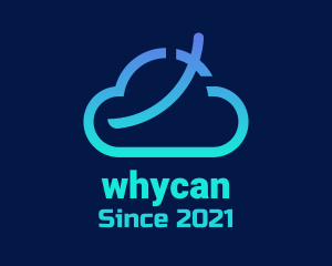 Air Transport - Minimalist Plane Cloud logo design