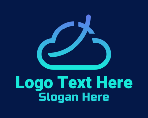 Minimalist Plane Cloud  Logo