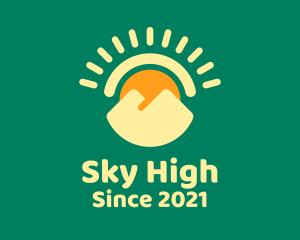 Mountain Range - Outdoor Sunny Hike logo design