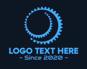 Turbo - Black Gear Spiral logo design