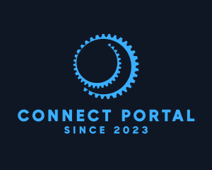 Portal - Cog Gear Spiral logo design