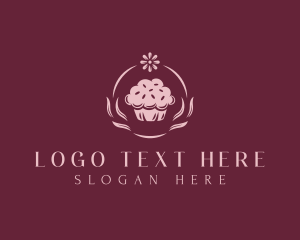 Dessert - Cupcake Flower Dessert logo design