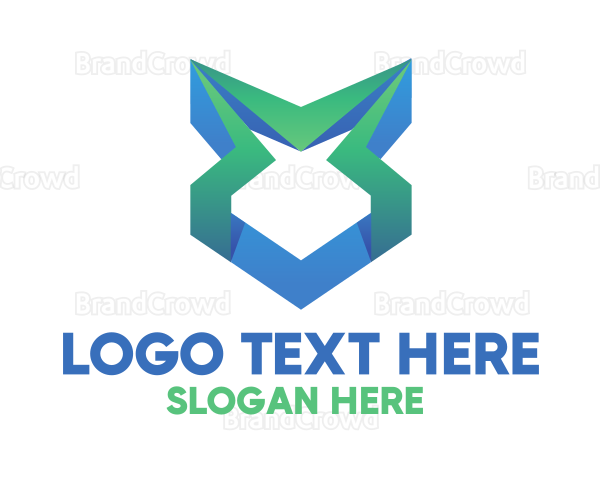 Gradient Geometric Badge Logo