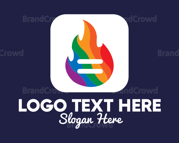 Colorful Flaming App Logo
