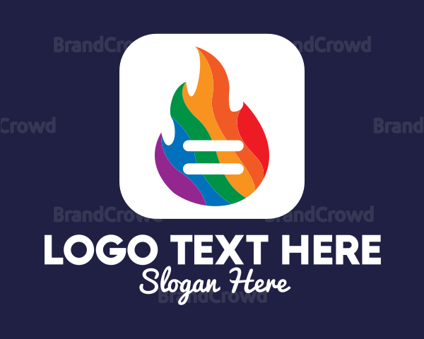 Colorful Flaming App Logo