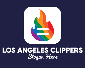 Flame - Colorful Flaming App logo design