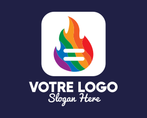 Allies - Colorful Flaming App logo design