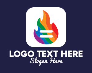 Colorful Flaming App Logo