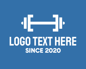 Gym Equipment - Fitness Gym Barbell logo design