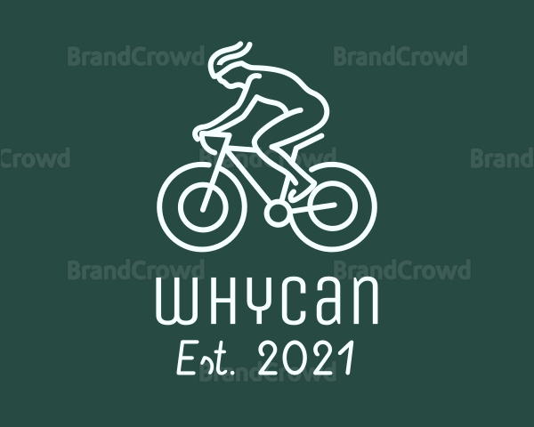 Cyclist Racing Bike Logo