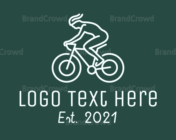 Cyclist Racing Bike Logo