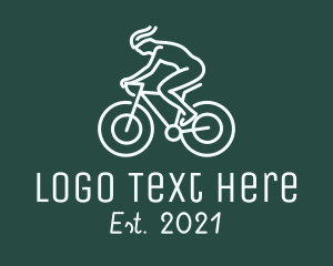 Bike Shop - Cyclist Racing Bike logo design